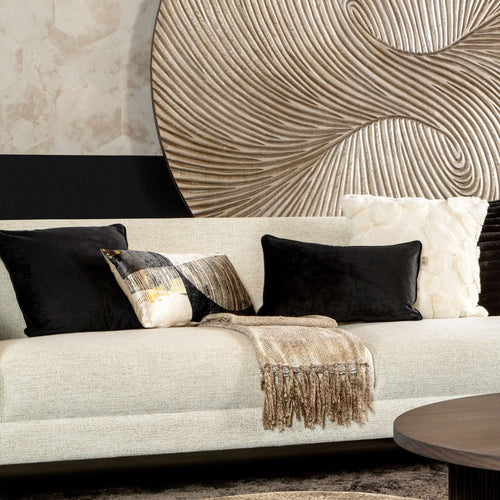 FINN - kussenhoes 30x50 cm - velvet - lendekussen - Raven - zwart