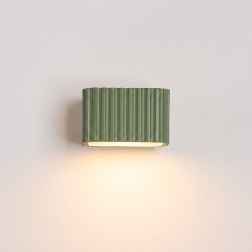 Sollux Lighting Wandlamp RIFF olijfgroen Gx53 - 10x12x6cm