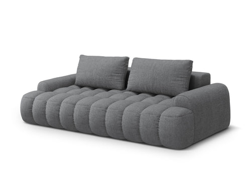 Cosmopolitan Design Slaapbank met opbergdoos Linz 4-zits, structurele stof grijs - 100x250x84cm
