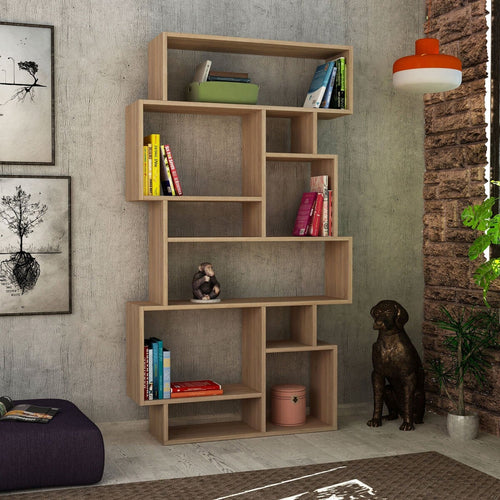 CALICOSY - Boekenkast met vakken KARMATO - 25,5x96x168,5 cm
