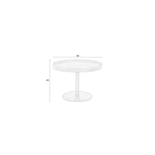 Housecraft Living Yuri Bijzettafel Rond Hout 56x56 cm (M) Zwart - vtwonen shop