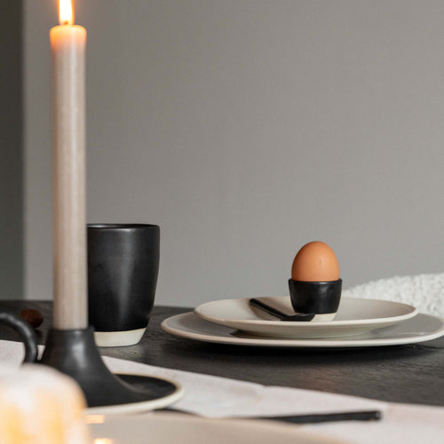 The Table Atelier Eierdop Set van 2 5x4 cm Black Pepper