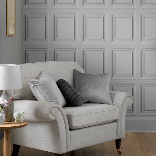 Laura Ashley Redbrook Wood Panel Behang - Houten Panelen - 10mx52cm - Grijs