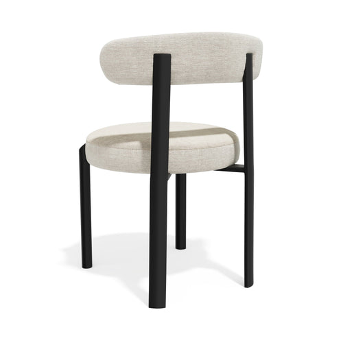 Premium Interiors - Set van 2 stoelen NOMA - zacht aanvoelende geweven stof crème 56cm