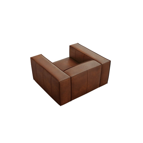 Cosmopolitan Design - Fauteuil Turin echt leer bruin - 95x113x68cm
