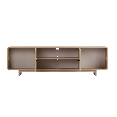 Calicosy - Tv-meubel CELENA - Donker hout 180x34x52 cm