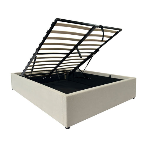 Calicosy - ROMY Opbergbed bekleed - Grijs - 152x204x36,5 cm