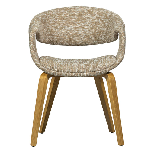 WOOOD eetkamerstoelen met houten naturel poot Yossi - Zand - Set van 2 - vtwonen shop