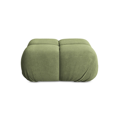 LaMiaSofa Poef Sanremo - chenille stof - groente - 95x95x41