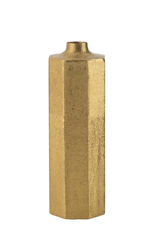 J-Line vaas Vierkant - metaal - goud - large - 55 cm hoog