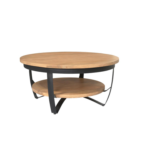 Starfurn Salontafel Paras - Rond Naturel Hout - Ø70x35cm