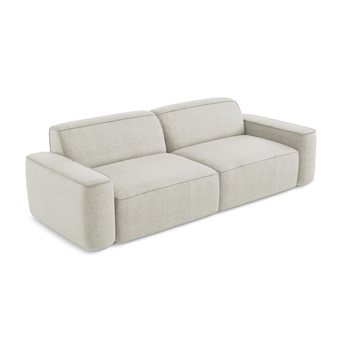 LaMiaSofa 4-zits bank Melissa - textuurstof - lichtbeige - 244x102x70