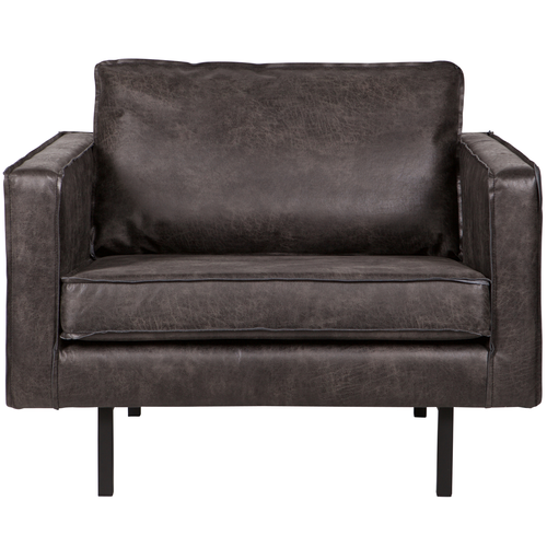 BePureHome fauteuil Rodeo - Eco-leder - Zwart - 85x105x86 - vtwonen shop