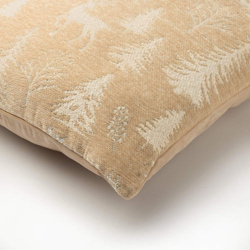 GLORIA - sierkussen 45x45 cm - chenille - kerstmotief - Summer Sand - beige