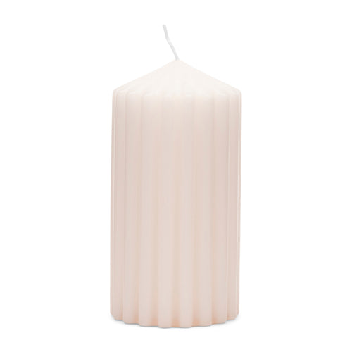 Rivièra Maison Rib Pillar Candle whisper white7x13 - Paraffine - Wit - vtwonen shop