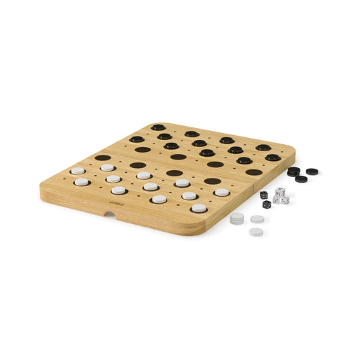 Umbra bordspel voor backgammon en dammen Blitz - 37 x 24 x 5 cm - naturel