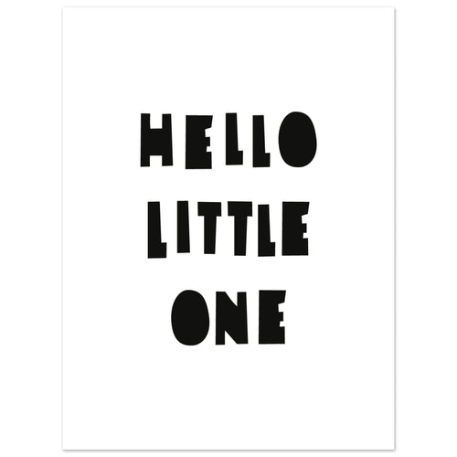 Artfulprints  Hello little one zwart-wit   poster 30x40 cm - vtwonen shop