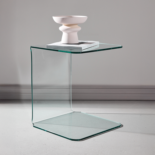 Nest living Cornelis Glazen Bijzettafels Transparant - 53 x 45 cm