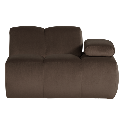 WOOOD 1-zits bank arm rechts Mojo - Velvet - Bruin - 74x124x97