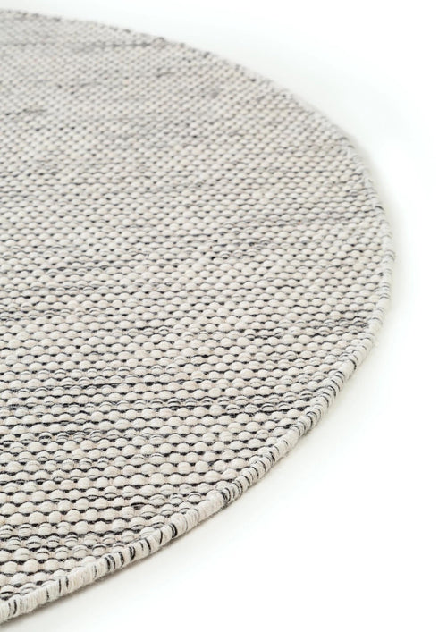 benuta wollen vloerkleed Rocco - beige/zwart - ø 250 cm