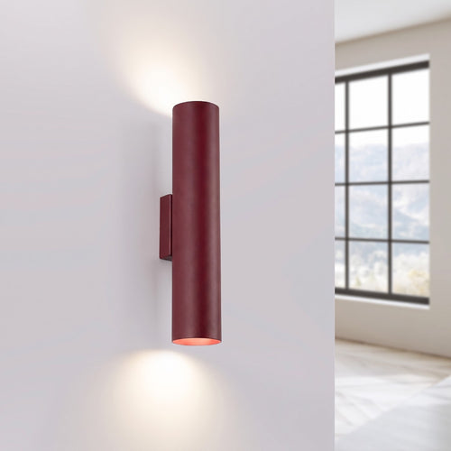Sollux Lighting Wandlamp LAGOS 2 bordeaux - 6x8x30cm