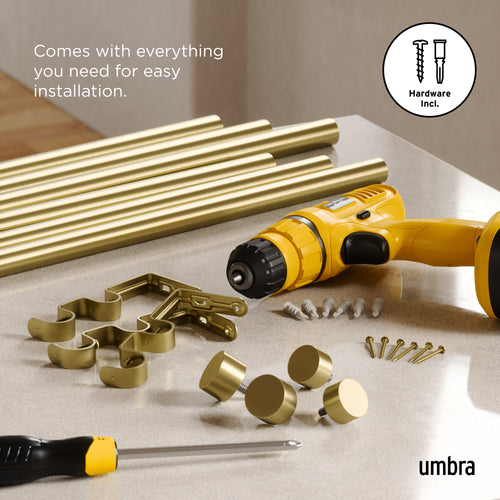 Umbra Cappa uitschuifbare dubbele gordijnroede