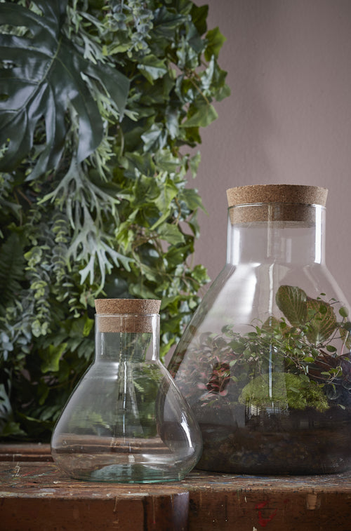 Mica Decorations Emily Voorraadpot - H32 x Ø30 cm - Gerecycled Glas - Transparant