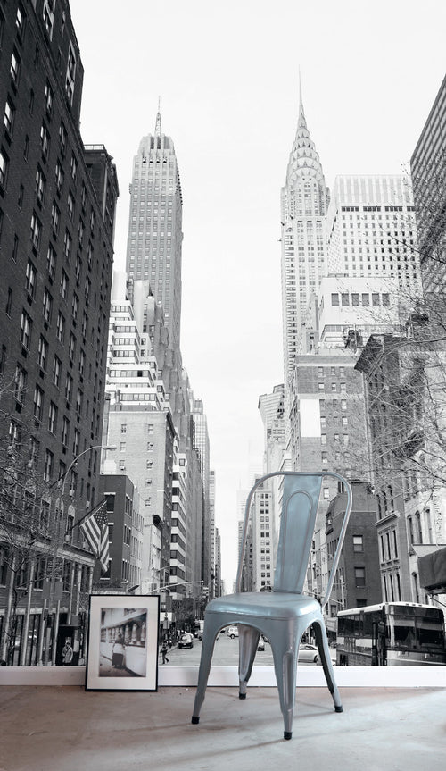 ESTAhome fotobehang New York street view zwart en wit - 186 x 279 cm - 157706 - vtwonen shop
