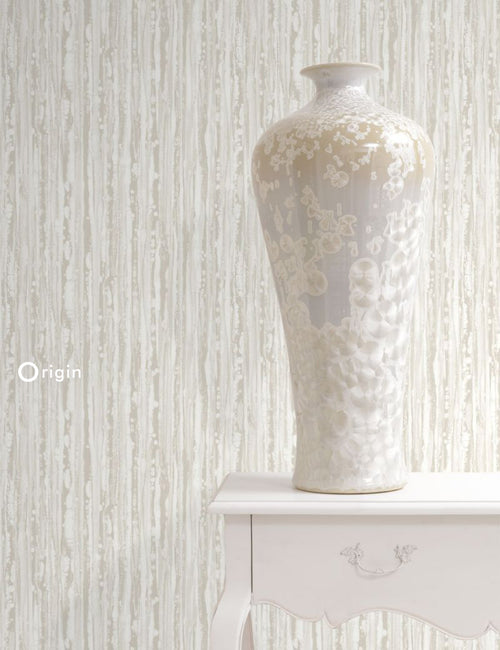 Origin Wallcoverings behang strepen gebroken wit - 53 cm x 10,05 m - 346639 - vtwonen shop