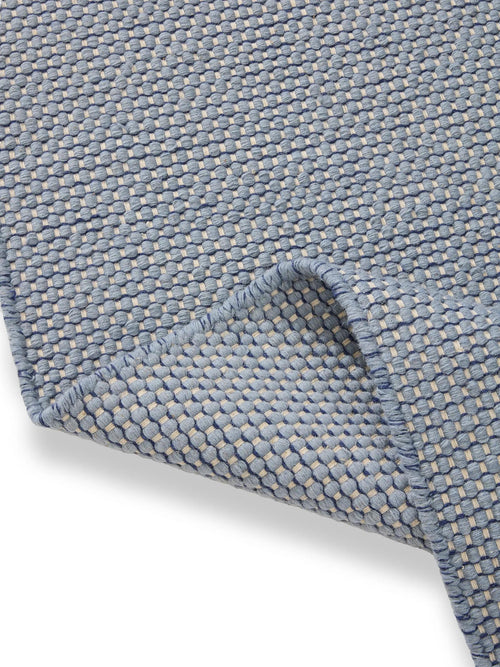 benuta wollen loper Rocco - blauw - 80x250 cm