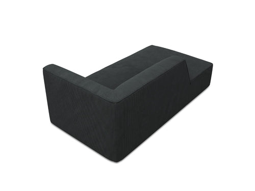 Micadoni linker meridiaan Ruby ribfluwelen, zwart - 180x93x69cm