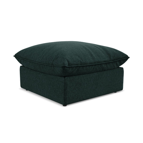 LaMiaSofa Poef Ravenna - velours - grijsgroen - 75x75x45