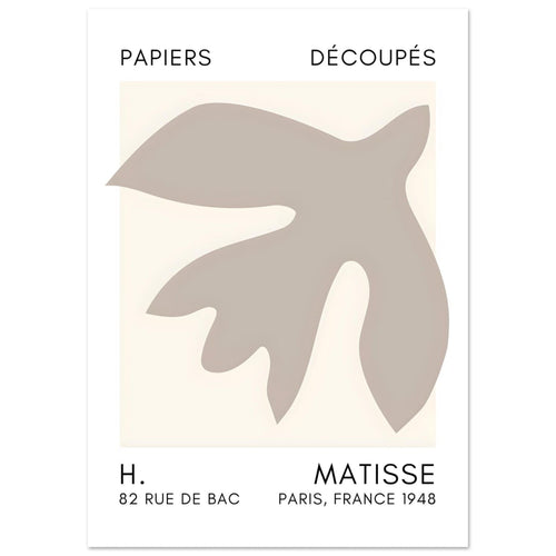 Artfulprints  Matisse – Floating forms grey   poster A4 21x29.7 cm - vtwonen shop