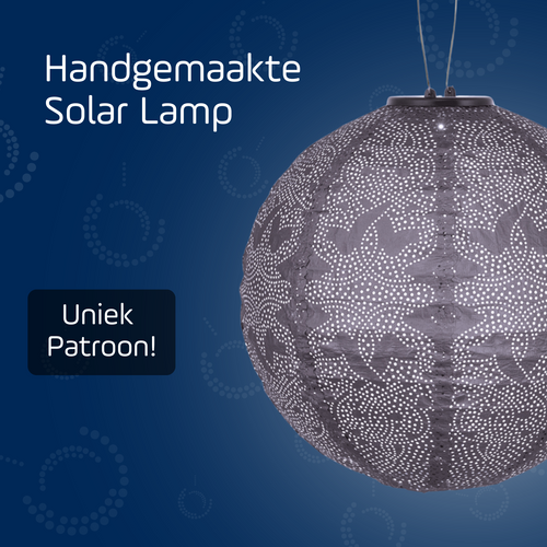 Lumiz solar lampion marrakesh rond - 30cm - paars