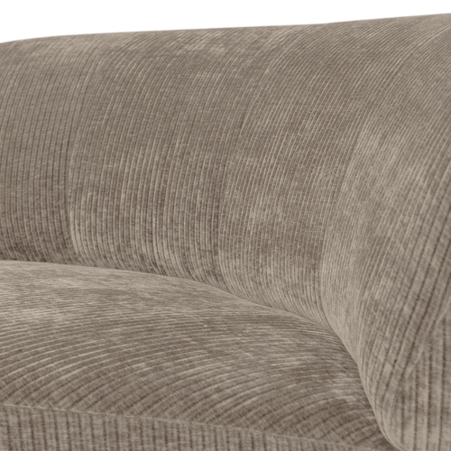 WOOOD hoekelement rond Mojo Base - Ribstof - Donkerzand - 74x110x110