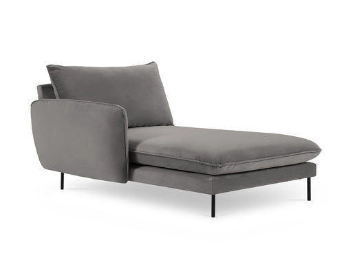 Cosmopolitan Design linker meridiaan Vienna flueel, lichtgrijs - 170x110x95cm