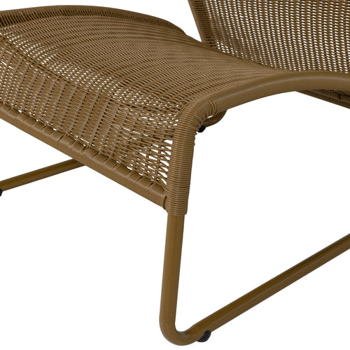 WOOOD tuin loungestoelen West - Kunststof - Honinggeel - Set van 2