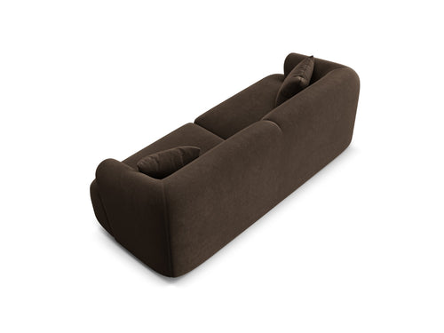 Cosmopolitan Design Modulaire bank Campi 3-zits, flueel chocolade - 90x220x70cm
