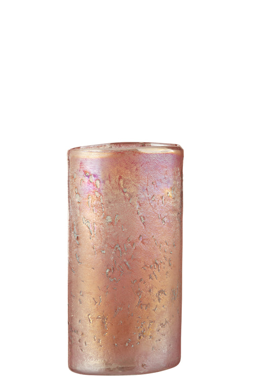 J-Line vaas Ovaal - glas - roze - large - 25 cm hoog - vtwonen shop