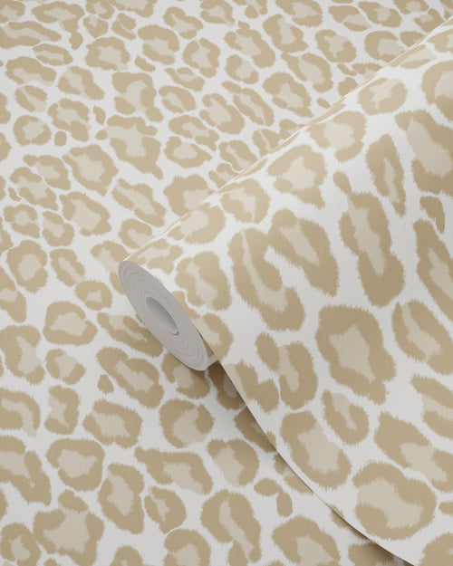 ESTAhome behang panterprint donker beige - 53 cm x 10.05 m - 139151