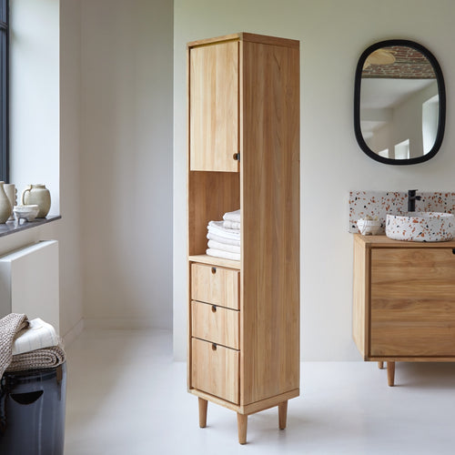 Tikamoon Massief teakhouten kolomkast - Naturel - vtwonen shop