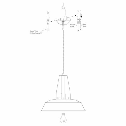 Steinhauer hanglamp Eden - 1 lichts - 45  x  240   cm - creme