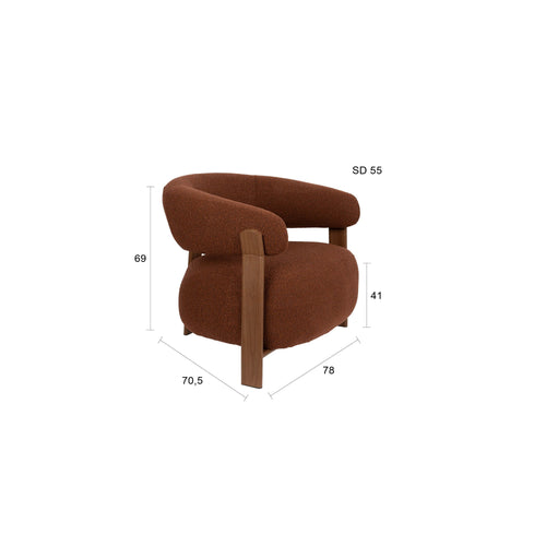 Housecraft Living Robyn Fauteuil Bruin