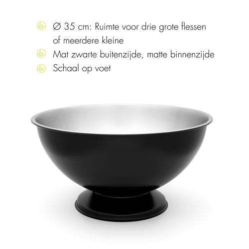 Leopold Vienna - Champagneschaal & champagnekoeler Classic II zwart