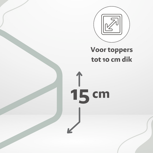 Ten Cate topper hoeslaken - 100% katoensatijn - 160x200 - mint