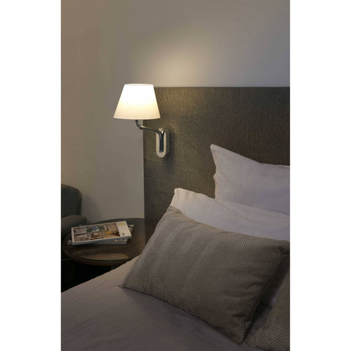 Faro Eterna - 1 Light Indoor Wandleeslamp Chroom - Kap niet inbegrepen, E27