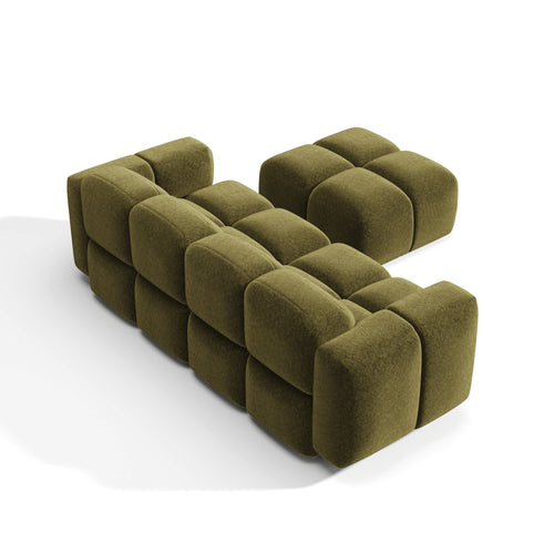 Premium Interiors - Modulaire bank MOSS - fluweel met structuur  180cm