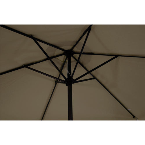 Lesli Living push-up parasol Gemini - taupe - Ø300cm