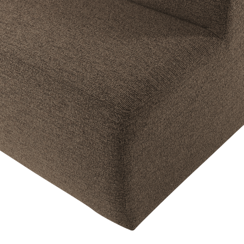 WOOOD eetbank 164 cm rugleuning Mojo Base - Bouclé - Bruin - 83x164x76