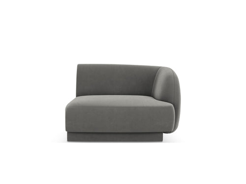 Micadoni rechter module Miley flueel lichtgrijs - 90x90x70cm